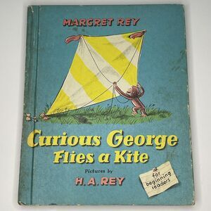 Curious George Flies a Kite - Margret Rey 1958 Weekly Reader Edition